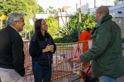 Vicente López: Soledad Martínez supervisó las obras del Conducto Bouchard
