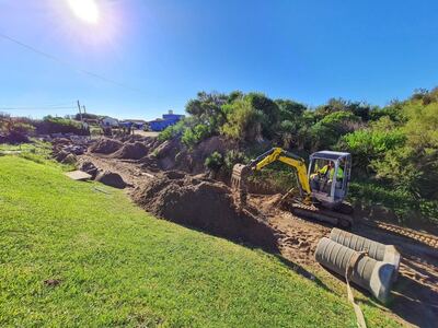 Pinamar: Comenzó la obra pluvial en Lautaro y Estocolmo