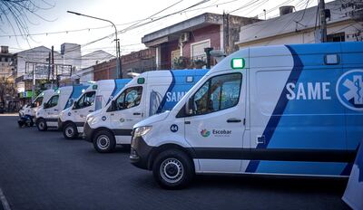 Escobar: El municipio incorporó seis nuevas ambulancias al sistema de salud