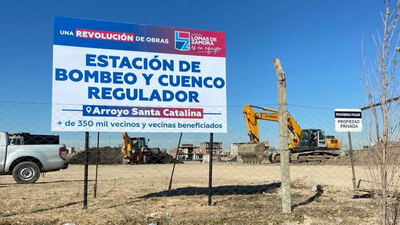 Lomas de Zamora: Comienzan las obras en la Estación de Bombeo del arroyo Santa Catalina