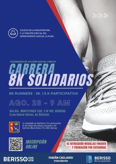 Berisso: Se viene la Carrera Solidaria de 8 K