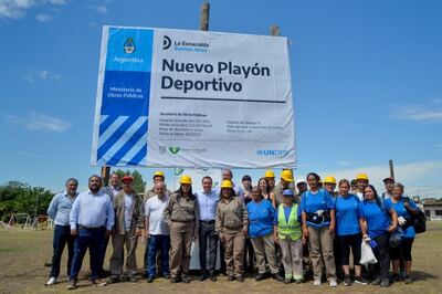Florencio Varela: La Plaza del barrio La Esmeralda tendrá el playón multideportivo