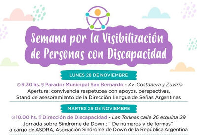 La Costa: Comienzan las actividades de la Semana por la Visibilización de Personas con Discapacidad