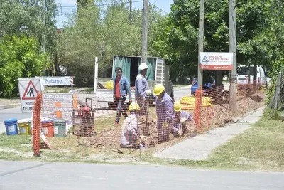 Tigre: Avanza una obra de gas en el barrio El Claro