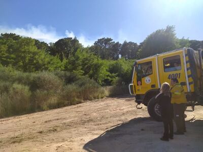Por precaución, cortan la Ruta 76 por el incendio en el Parque Provincial Tornquist