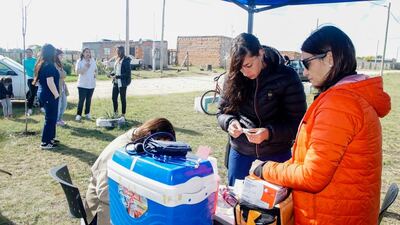 Azul: Se realizó la posta de salud en el barrio San Martín de Porres