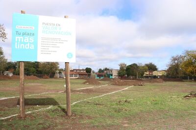 Merlo: Comenzó la obra de la Plaza Barattini frente al cementerio