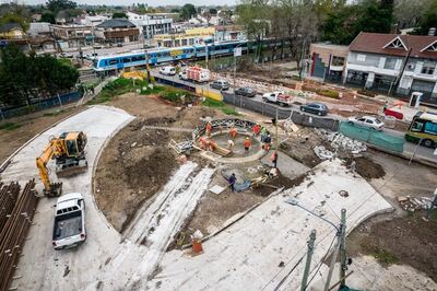 Almirante Brown: Continúan las obras en el Paso Bajo Nivel de Longchamps