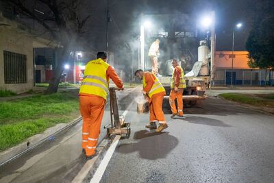 San Nicolás: Comenzaron los trabajos de demarcación de ciclovías en el centro