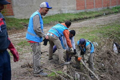 Escobar: Avanzan las tareas de limpieza para evitar anegamientos