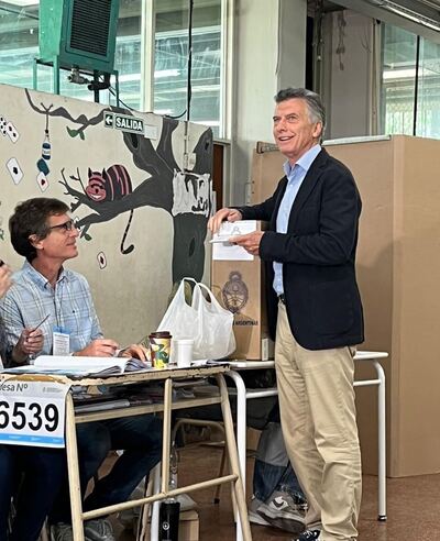 Mauricio Macri votó y dijo que va a haber balotaje