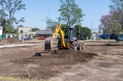 San Nicolás: Avanzan las obras en la plaza del barrio Lanza