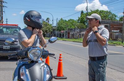 San Nicolás: Se labraron más de 1500 infracciones por uso incorrecto del casco