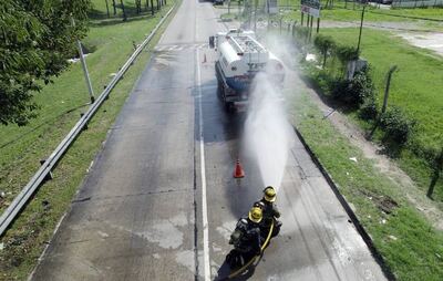 Hurlingham: Realizaron simulacro de siniestro en transporte de cargas peligrosas
