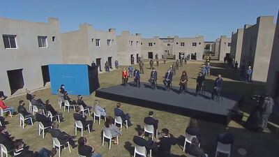 El Presidente encabeza un acto junto a Cristina Kirchner, Kicillof y Massa