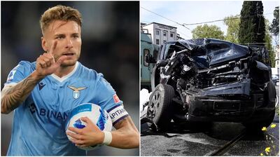 El goleador de la Selección de Italia tuvo un grave accidente de tránsito y terminó en el hospital