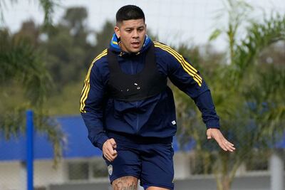 Marcos Rojo volvió a entrenarse con Boca