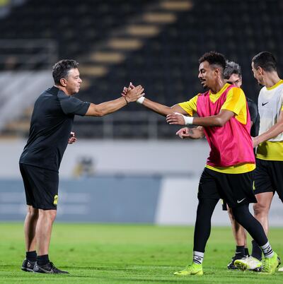 Marcelo Gallardo tuvo su primera práctica en Arabia Saudita