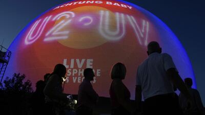 El increíble video de U2 filmado en el estadio The Sphere
