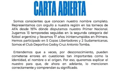 El fuerte comunicado de Godoy Cruz, ¿contra un reconocido periodista?