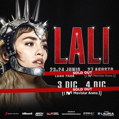 ¡Lali agotó las entradas en una hora!