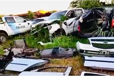 Malvinas Argentinas: La policía desbarató un desarmadero de autos