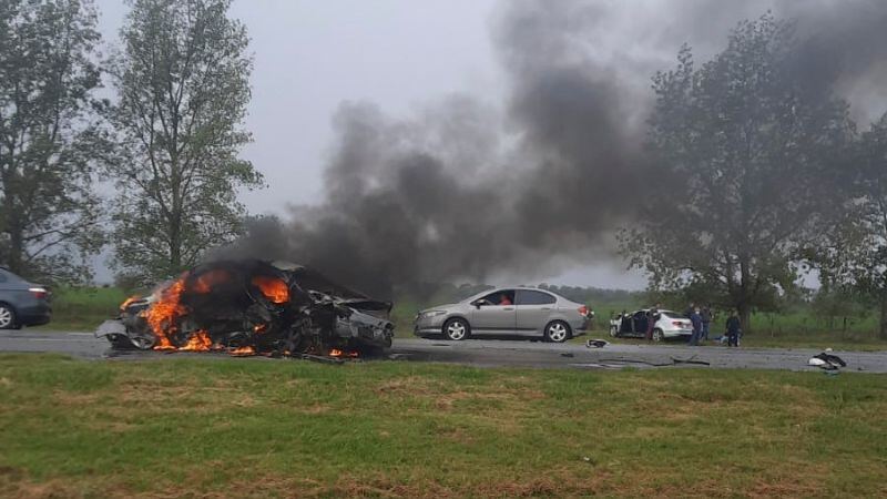 Tres muertos y cinco heridos en un accidente sobre la Ruta Nacional 9
