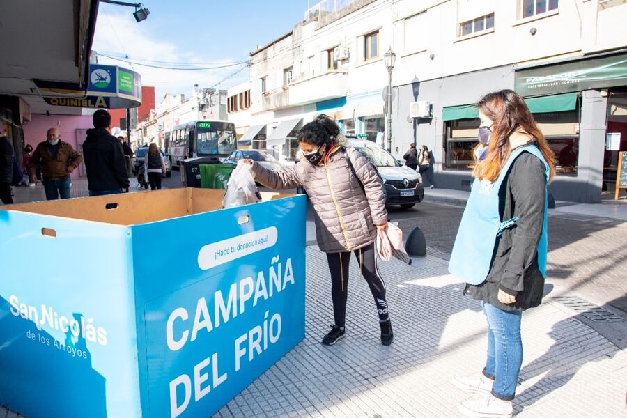 San Nicolás: Continúa la Campaña del Frío para donar mantas, frazadas y ropa