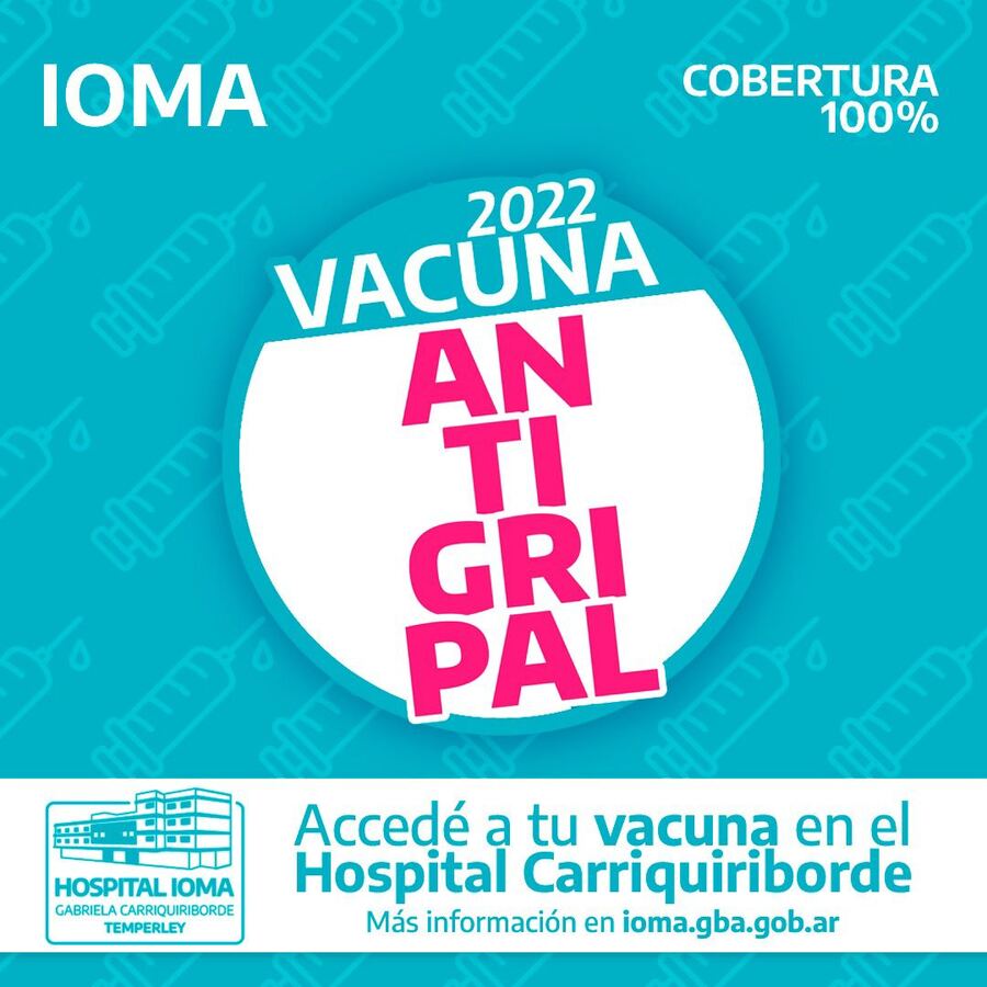 La vacuna antigripal ya está en los policonsultorios IOMA y en el Hospital Gabriela Carriquiriborde
