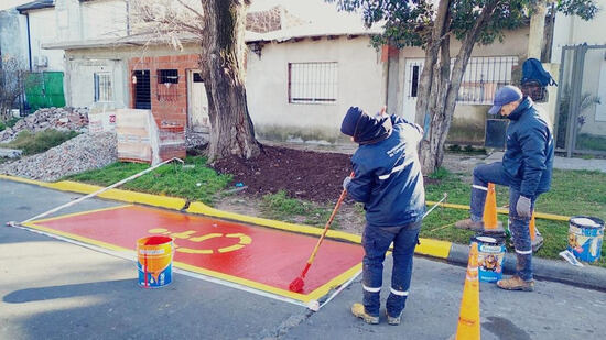 Campana: Nuevas tareas de demarcación vial en distintos puntos de la ciudad