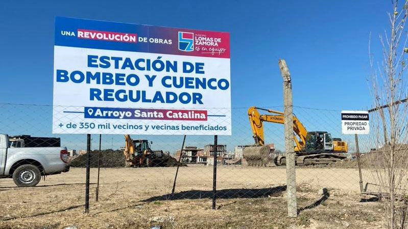 Lomas de Zamora: Comienzan las obras en la Estación de Bombeo del arroyo Santa Catalina