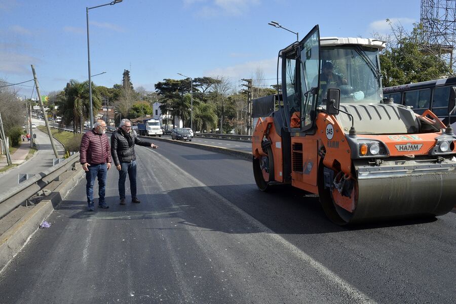 Tigre: Siguen las obras de repavimentación en el puente General Pacheco