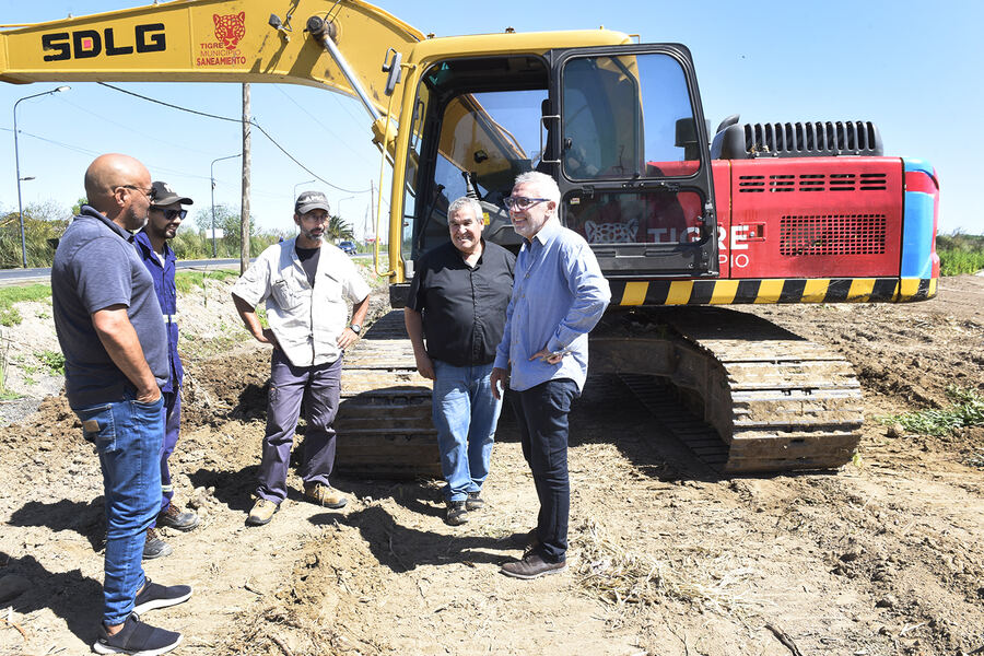 Tigre: Avanzan las obras de entubamiento en la Avenida Italia de Nueva Delta
