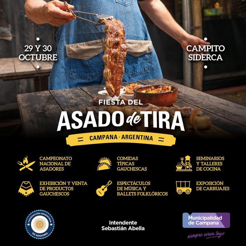 Campana: La ciudad realizará la primera edición de la  "Fiesta del Asado de Tira"