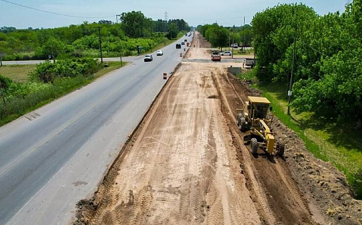 Moreno: Avanzan las obras de pavimentación de la segunda calzada de la Ruta 25
