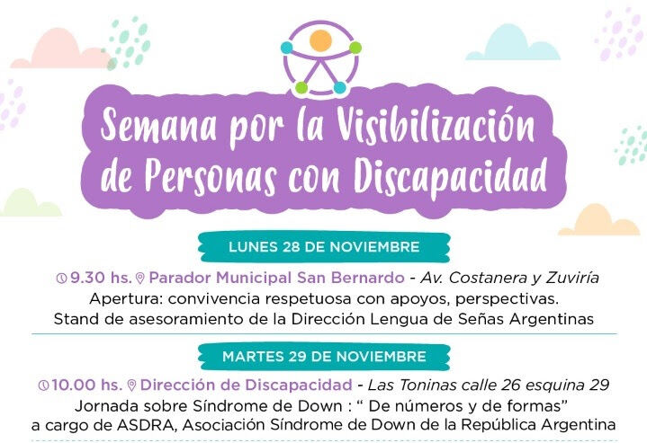 La Costa: Comienzan las actividades de la Semana por la Visibilización de Personas con Discapacidad