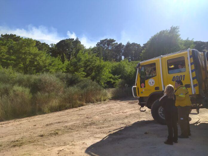 Por precaución, cortan la Ruta 76 por el incendio en el Parque Provincial Tornquist