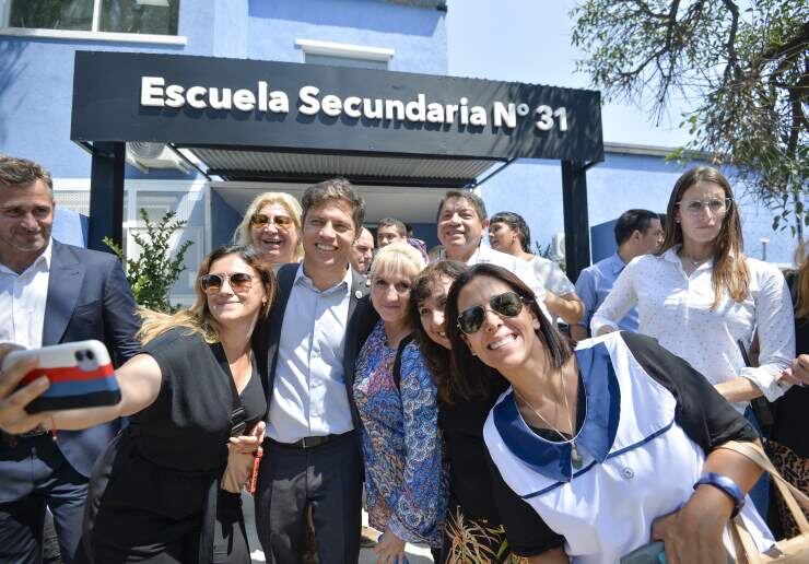 Pilar: Kicillof y Achával inauguraron el nuevo edificio de la Escuela Secundaria N°31