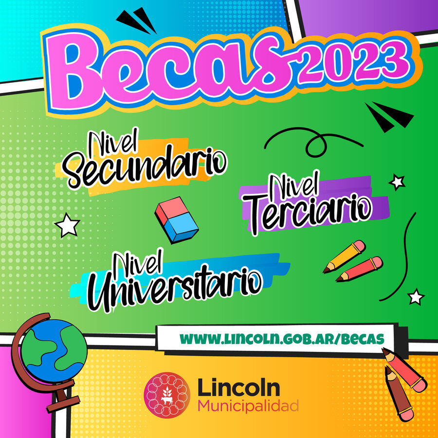 Lincoln: Abrió la inscripción a las Becas nivel Secundario, Terciario y Universitario