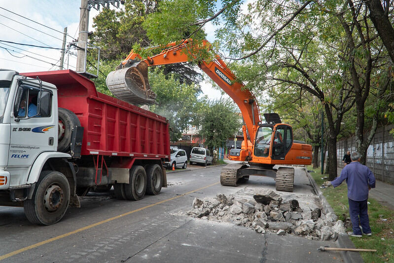 San Isidro: El Municipio sigue renovando las calles de Martínez