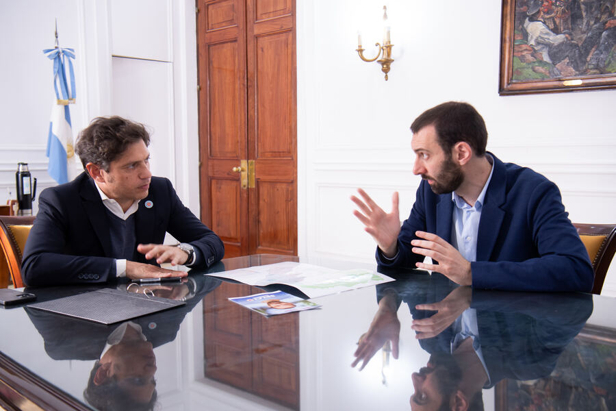 Axel Kicillof se reunió con Damián Selci, precandidato a intendente de Hurlingham
