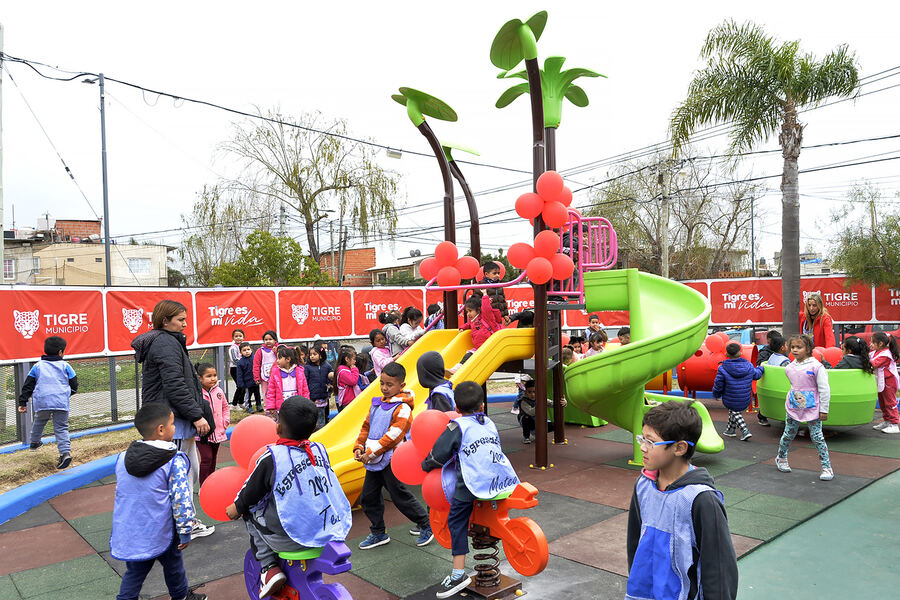 Tigre: Presentaron los nuevos juegos del Jardín N°945
