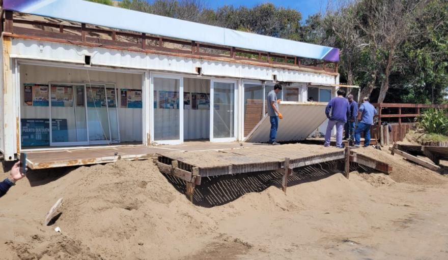 Necochea: Reacondicionan la posta sanitaria en el sector de ingreso a la Escollera Sur