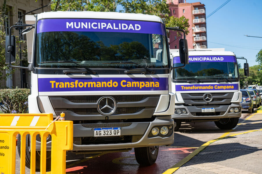 Campana: El municipio incorporó dos nuevos camiones volcadores