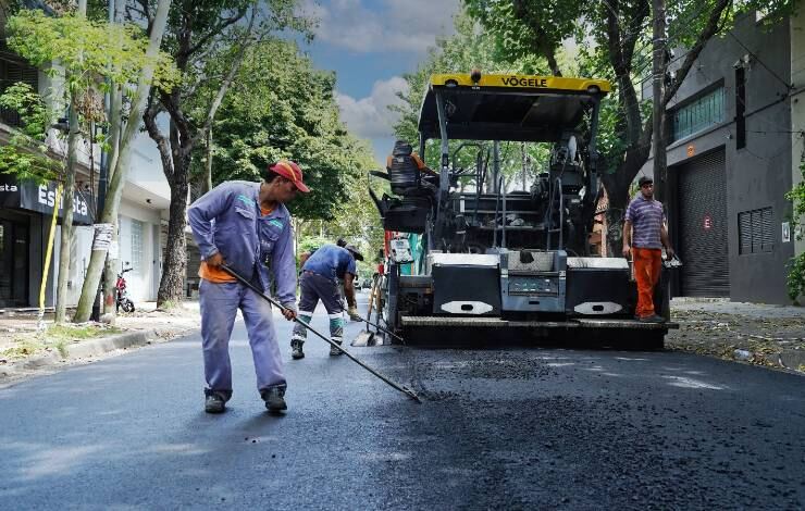 Vicente López: Comenzó la pavimentación de un tramo de la calle Roca en Florida