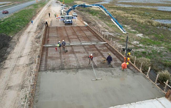 Vialidad avanza con las obras en el puente sobre Arroyo “El Chancho” en Ruta 56