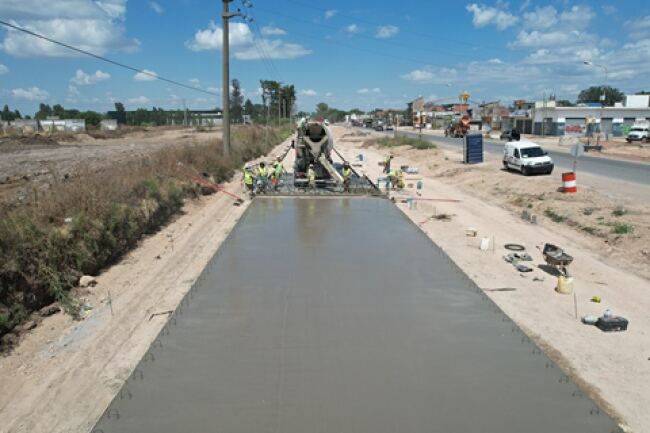 Avanza la obra de ampliación de la Ruta Provincial 1003 que une Merlo con Morón