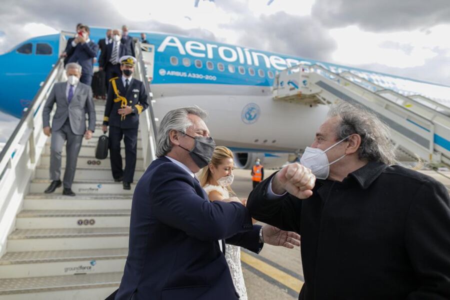 Alberto Fernández ya se encuentra en Madrid