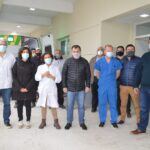 Azul: Bertellys recorrió el sector de shock room del Hospital Pintos